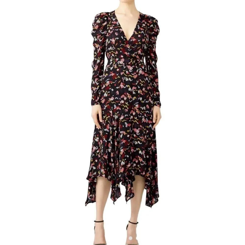 A.L.C. Tiana Silk Wrap Dress Size 2